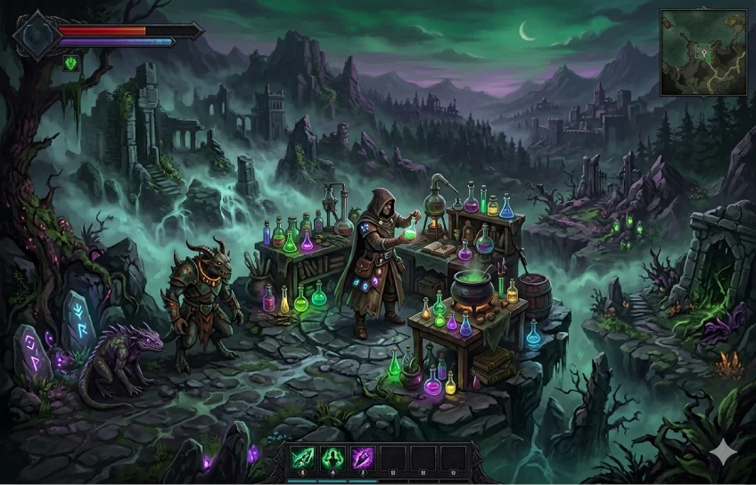 Competitive edge in The Serpent Rogue — alchemy crafting, corruption control, and survival strategy guide