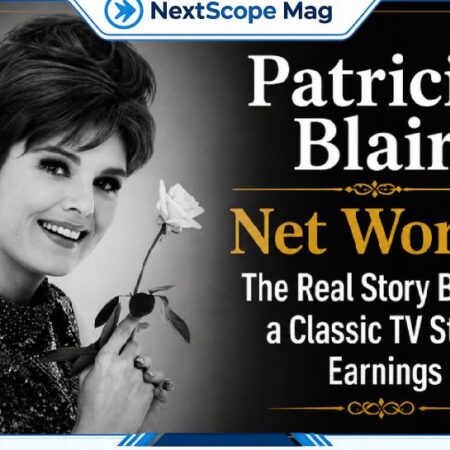 Patricia Blair portrait featured in an article exploring her net worth, acting career, and earnings as a classic TV star.