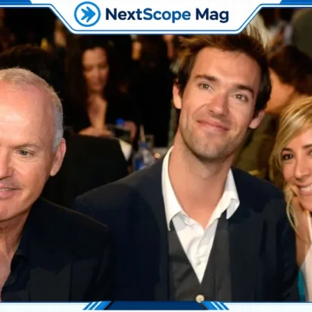 Rachel Bartov with husband Sean Douglas and father-in-law Michael Keaton at a Hollywood event — structurespy com feature