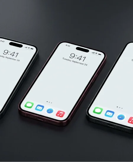 iPhone 18 Pro, iPhone 18, and iPhone 18 Pro Max concept renders showing design, display size, and rumored color options for 2026