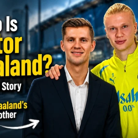 Astor Haaland and Erling Haaland brothers standing together, with text reading "Who Is Astor Haaland? The Full Story Behind Erling Haaland's Older Brother"