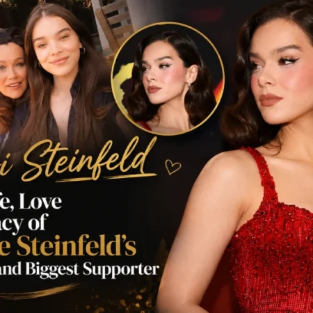 Cheri Steinfeld with Hailee Steinfeld in a lifestyle collage highlighting family, legacy, and personal life