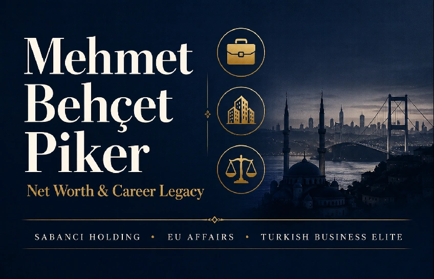 Mehmet Behçet Piker net worth — Turkish economist and former Sabancı Holding Vice President career overview graphic