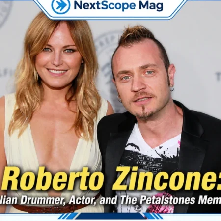 Roberto Zincone and Malin Akerman posing together at a Tommy Hilfiger event during their marriage
