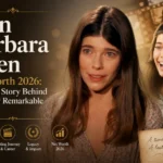 Sian Barbara Allen featured in a vintage-style editorial collage about her net worth, acting career, and lasting legacy in 2026