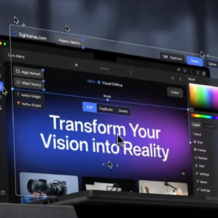 sightwive com visual website editor live editing interface on laptop screen 2026