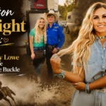 CallieRey Lowe and Stetson Wright wife rodeo couple at NFR event, Western lifestyle portrait