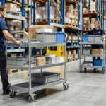 Afruimwagens utility carts used for transport and organization in warehouses and industrial workplaces