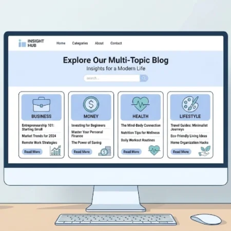 Bynethi com platform showing content categories including business, money, health, and lifestyle