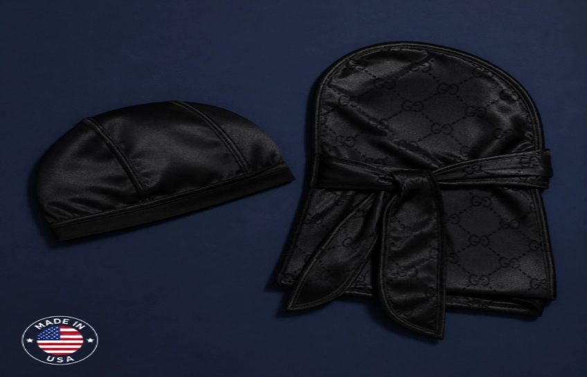 CJMonsoon silky compression wave cap and designer durag made in USA for 360 waves