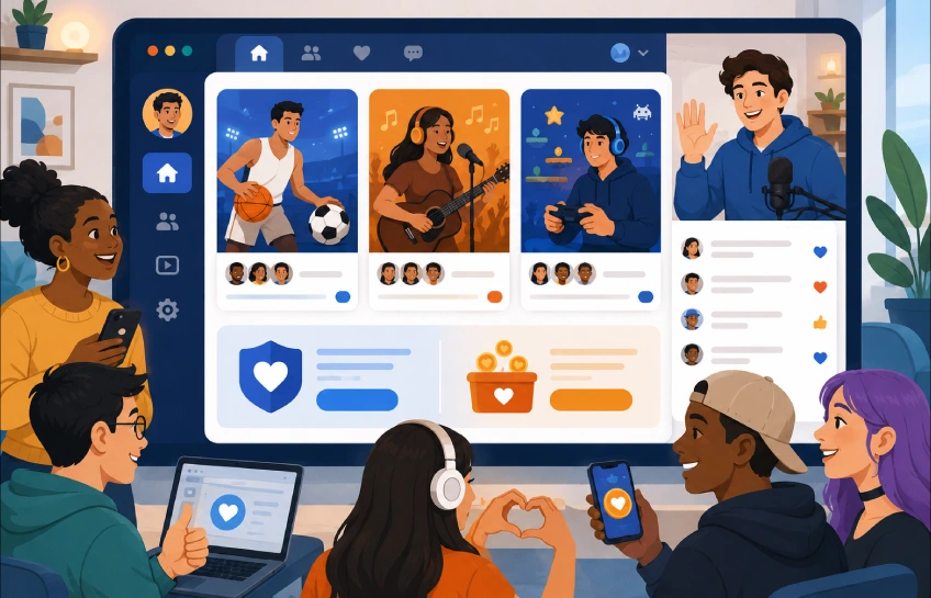 Garforfans fan and creator platform showing niche community hubs and subscription content features