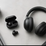 Miuzo wireless earbuds and Bluetooth headphones on a clean surface — affordable audio gear for everyday use
