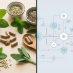 senaven herbal supplement capsules and digital strategy concept displayed side by side