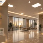 Lamps4U LED lighting products installed in a modern UAE office and residential space, showcasing energy-efficient certified fixtures.