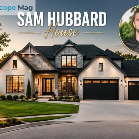 Sam Hubbard House exterior view with Cincinnati Bengals defensive end Sam Hubbard portrait
