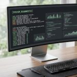 A modern workstation displaying diagnostic steps to fix software gdtj45 builder problems.