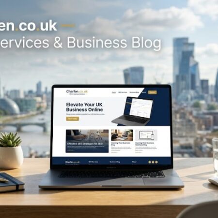 Charfen.co.uk website review showing SEO services and UK business blog overview