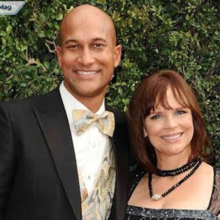 Cynthia Blaise with ex-husband Keegan-Michael Key at a formal event