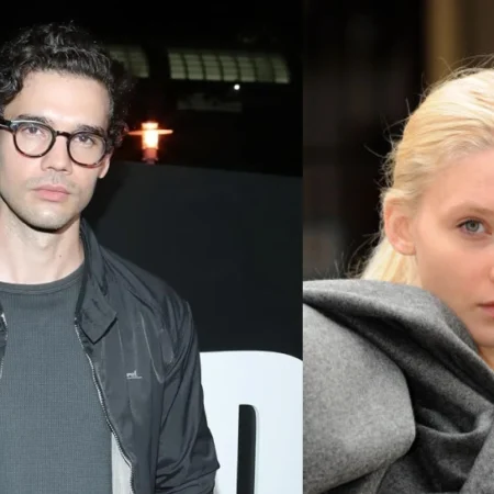 Daria Zhemkova, Russian fashion model, alongside her husband Steven Strait at a public event
