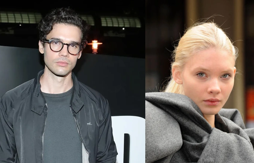 Daria Zhemkova, Russian fashion model, alongside her husband Steven Strait at a public event