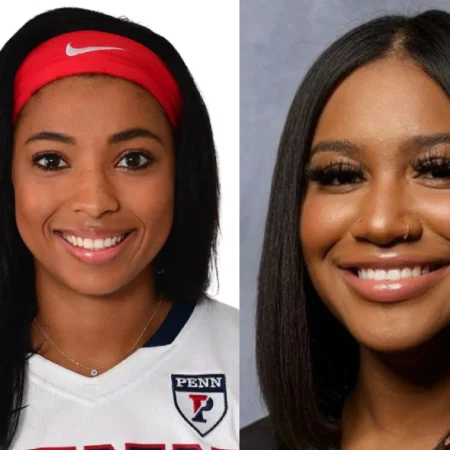 Two women named Deja Jackson side by side — left is the University of Pennsylvania basketball player, right is Ice Cube's daughter