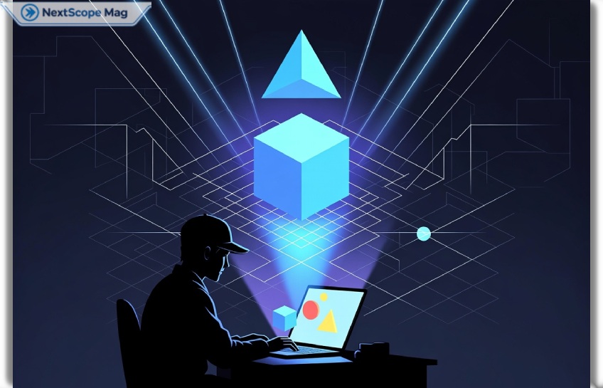 Student playing geometry learn v3 unblocked game on laptop with geometric shapes on screen