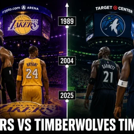 Lakers vs Timberwolves timeline — rivalry history from 1989 to 2025 showing key playoff moments and head-to-head record