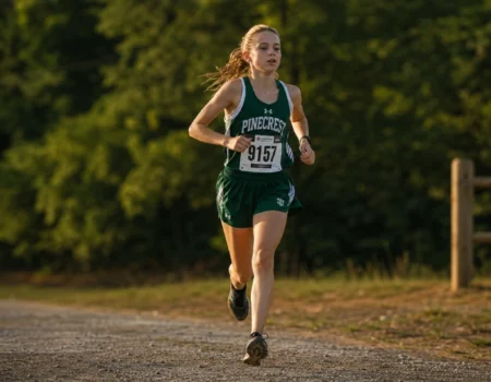Loralai Eager Jackson County Lady Panthers multi-sport athlete competing in cross country