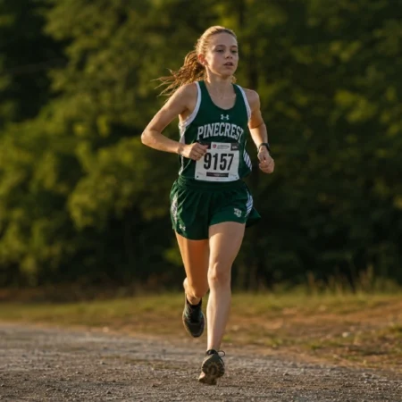 Loralai Eager Jackson County Lady Panthers multi-sport athlete competing in cross country