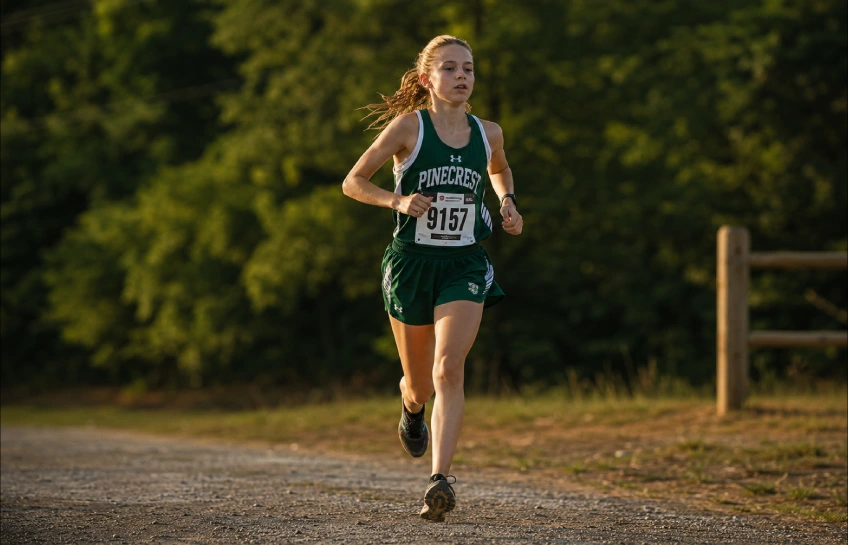 Loralai Eager Jackson County Lady Panthers multi-sport athlete competing in cross country