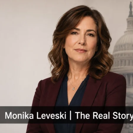 Monika Leveski Monica Lewinsky biography portrait editorial illustration