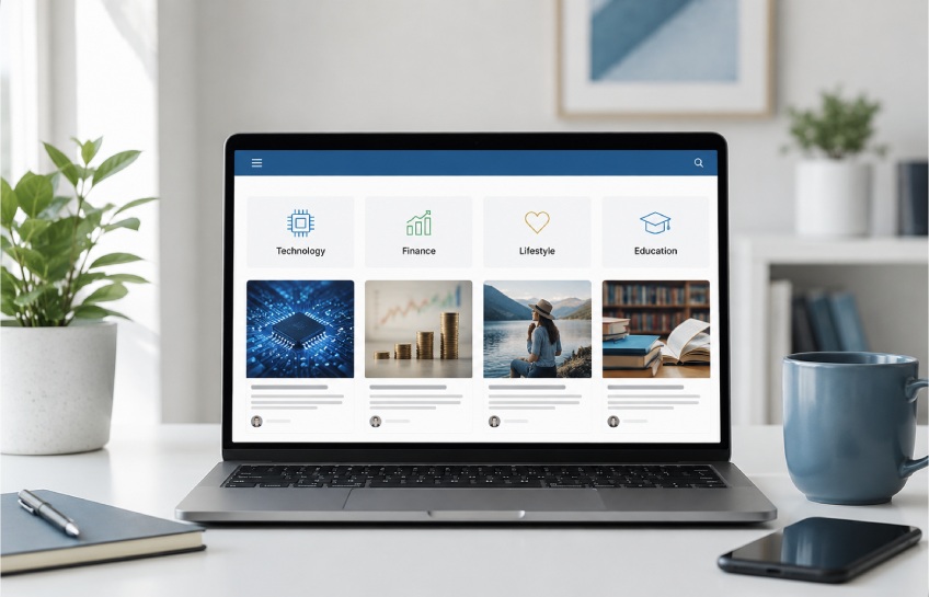 Puzutask com multi-topic content website and digital news portal overview