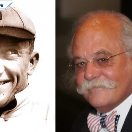 Ty Cobb in his Detroit Tigers baseball cap (left) and a modern photo, featured on NextScope Mag