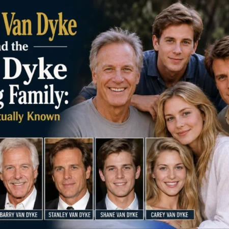 Barry Van Dyke with members of the Van Dyke acting family in a magazine-style featured image about what is publicly known about their acting legacy.