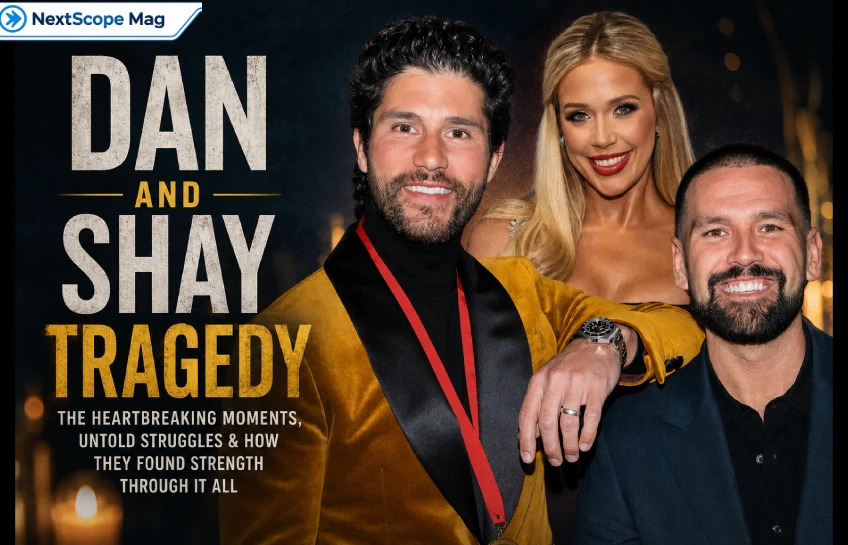 Dan and Shay with text overlay 'Dan and Shay Tragedy: The Heartbreaking Moments, Untold Struggles & How They Found Strength Through It All' from NextScope Mag