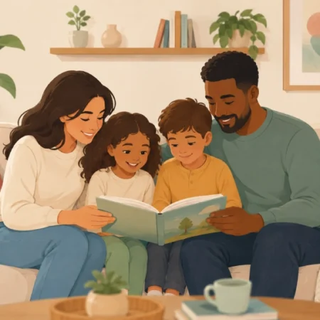 Illustration representing a review of the FamousParenting.com parenting and lifestyle blog