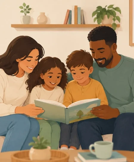 Illustration representing a review of the FamousParenting.com parenting and lifestyle blog