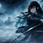 Muichiro Tokito, the Mist Hashira from Demon Slayer, holding his Nichirin sword in mist